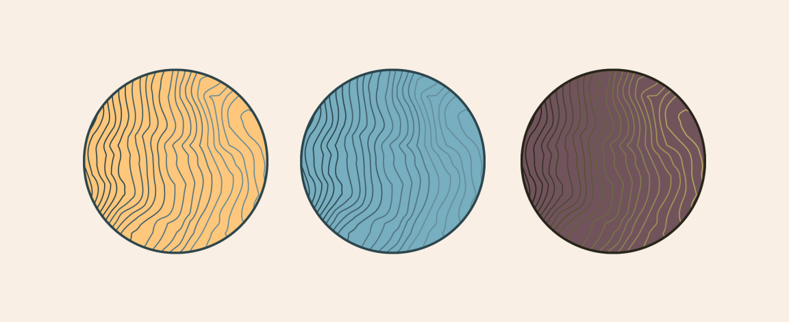Topographic map color study